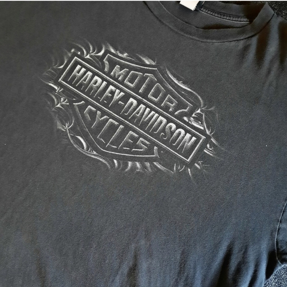 ♧[[Harley-Davidson]]♧ Vintage 90's tribal print HD tee